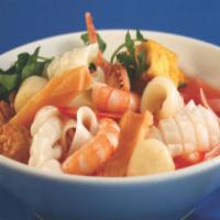 Seafood Noodle Soup · Spicy.