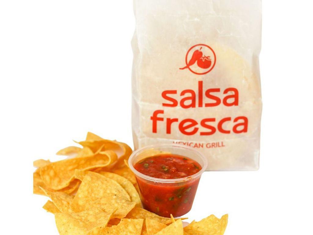 Chips & Mild Salsa · 8oz Bag of Chips and 4oz of our House Made Mild Salsa