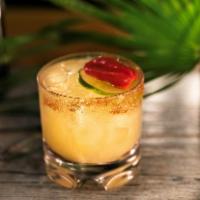 Spicy Mezcal Margarita · Must be 21 to purchase. A Crowd favorite.  Fresh lime, Rayu Mezcal, habanero, pineapple, and...