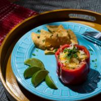 Stuffed Peppers · Hollowed out and then filled with a variety of seasoned ingredients. 