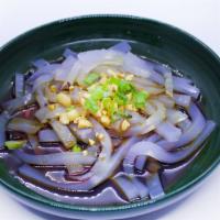 Mung Bean Jelly in Chili Oil · Vegetarian and mild spicy.