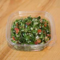 Tabbouleh · House-made blend of parsley, red onion, tomato, bulgur, lemon juice and spices