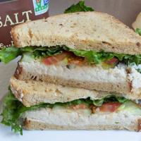 Albacore Tuna Salad · (dairy-free) Tuna, mayonnaise, tomato, pickle and lettuce on multigrain bread. Please no sub...