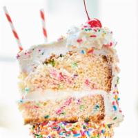 FUNFETTI CAKE SLICE · by the slice