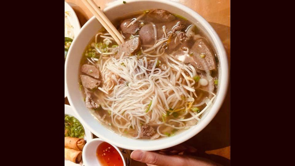  Meatballs Pho · Noodle soup. Served with bean sprouts, jalapeno, lime, cilantro and basil.