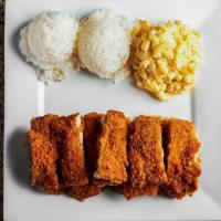 Chicken Katsu Lunch Plate · One of our best sellers,  crispy breaded chicken fillets served with special Maui katsu sauce.