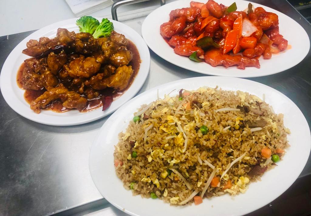Family Meal Special · Includes chicken or BBQ fried rice or steamed rice. Choose 2 of the entrees.