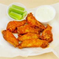 Jumbo Wings · Served with french fries.
