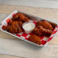 Chicken Wings · Chipotle BBQ or Buffalo style. All fried items are fried in soybean and peanut oil.