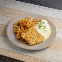 Chicken Fried Steak · Served with French fries and cream gravy.