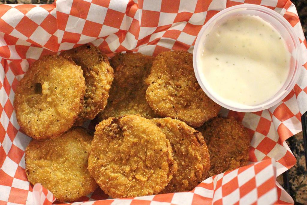 Fried Green Tomatoes · Sliced hand-breaded green tomatoes. Served with choice of sauce.