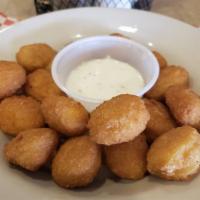 Corn Nuggets · Deep fried creamed corn served with dipping sauce
