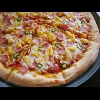 Hawaiian Pizza · Made of Ham,pineapple,mozzarella cheese,marinara sauce.