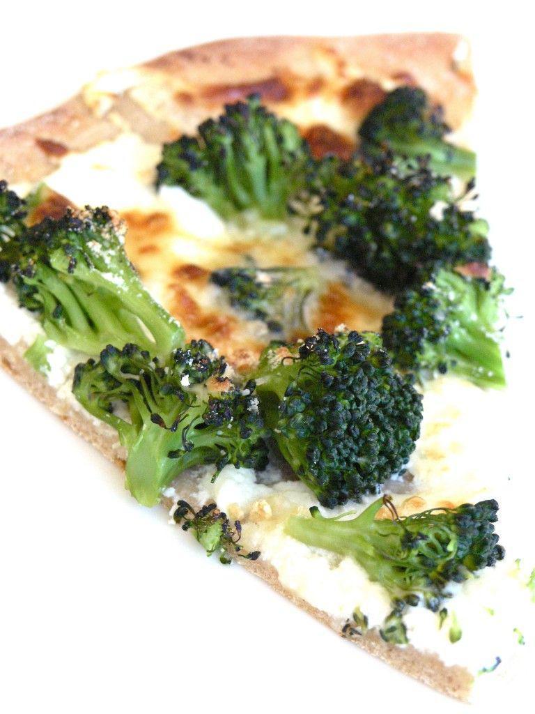 White Broccoli Pizza Slice · Made of mozzarella cheese,broccoli,ricotta cheese.