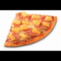 Hawaiian Pizza Slice · Made of hame ,pineapple,mozzarella cheese,tomato sauce.