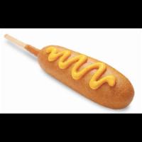 Corn dog · Comes with ketchup or mustard packets only .