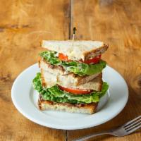 BLT Sandwich · Backyard bacon, farm lettuce and tomato, and small batch mayo.