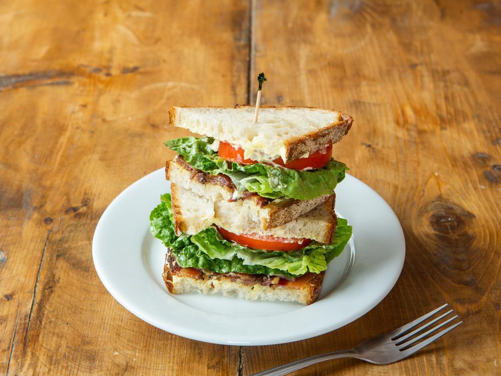 BLT Sandwich · Backyard bacon, farm lettuce and tomato, and small batch mayo.