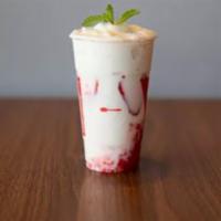 Pina Colada · Contains dairy. Blended pineapple juice, coconut milk, and fresh strawberry.