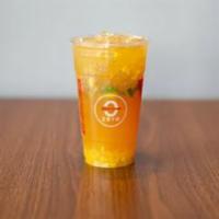 Mango Green Tea · Refreshing mango green tea with a hint of passionfruit and mint.