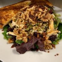 Cape Codder Salad · Salad greens, bacon, crumbly blue, dried craisins, pumpkin 
seeds, sunflower seeds, walnuts,...