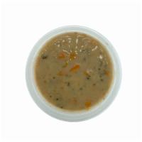 Mushroom Barley · Made from house-made all-natural chicken stock. No MSG. No sugar added. No additives. No Pre...