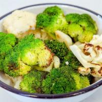 Roasted Vegetables · Broccoli and cauliflower with garlic, olive oil, and lemon juice.