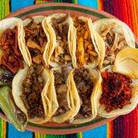 3 Taco Combo · 3 Tacos, choice of protein, rice, beans and one drink