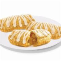 Apple Pies (4) · Satisfy your sweet tooth with our apple pie. Juicy apple slices sprinkled with cinnamon and ...