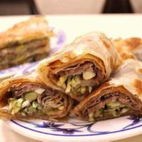 Scallion Pancake with Sliced Beef（牛肉夹饼） · 