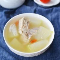 Salted Pork & Winter Melon Soup（咸肉冬瓜汤） · Guord soup.