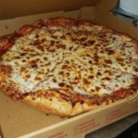 4 Cheese Pizza · Extra mozzarella, cheddar, feta and parmesan.