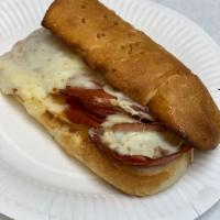 Italian Melt Sandwich  · Pepperoni, salami, ham, Italian dressing and mayo.