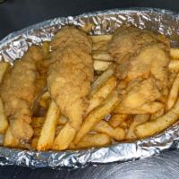 Kids 3 Chicken Tenders · Served with fries.