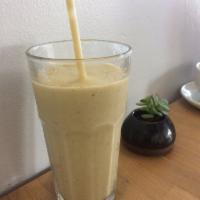 16 oz. The Tropics Smoothie · Mango, banana, pineapple, fresh mint and coconut milk.