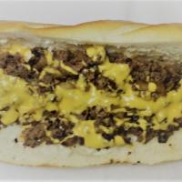 Cheese Wiz Cheesesteak · Your choice of 3/4 lb. of chicken steak or beef steak on a fresh 12