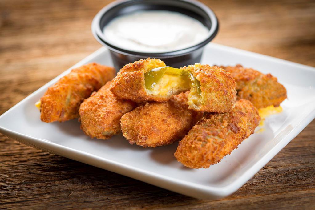 Jalapeno Poppers · Filled with cream cheese and served with a side of ranch.