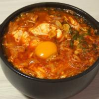 Haemul Soondubu · Soft tofu, and seafood stew.