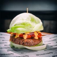 The Beyond Burger · Quarter Pound Vegan Patty with Vegan Thousand Island Aioli, Tomato and Onion Wrapped In Iceb...