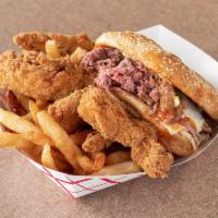 5. Sandwich Combo Basket · Choice of sandwich served with fries and chicken fingers or shrimp.