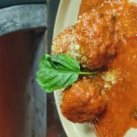 Slow Simmered Meatballs  · Veal, Pork, Beef, San Marzano Tomato Sauce and Pecorino