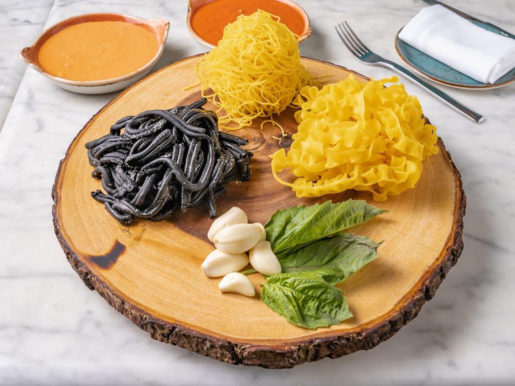 Black squid ink pasta · Fresh homemade squid ink pasta
