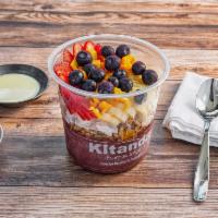 Frutas · Vegan. 10 oz of organic acai, granola (vegan, gluten-free and nut-free), coconut, banana, st...