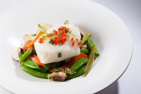 Steamed Chilean Seabass · Comes with black bean sauce or XO sauce.