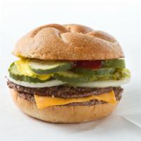 Kids Double Cheeseburger · 1/3 lb burger with American cheese, served on kaiser roll. Comes Plain with cheese and add c...