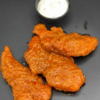 6 Chicken Fingers · choose one sauce flavor, served with celery and blue cheese or ranch