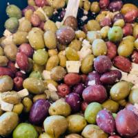 1 lb. Italian Mixed Olive · Italian mixed olives with cheese, olive oil and Italian spices.