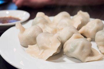 A4. Seafood Dumplings (Shrimp, Pork and Chinese Leek) 三鲜猪肉水饺 · 