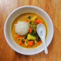 Curry Bowl · Sweet Potato, Carrots, Onions and Kale in Japanese Curry Sauce with Steamed Rice. Vegetarian...