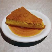BTC FLAN · Homemade flan, condenced and evaporated milk, vanilla and sugar are slowly simmered.